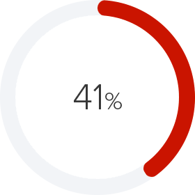 41 percent pie chart
