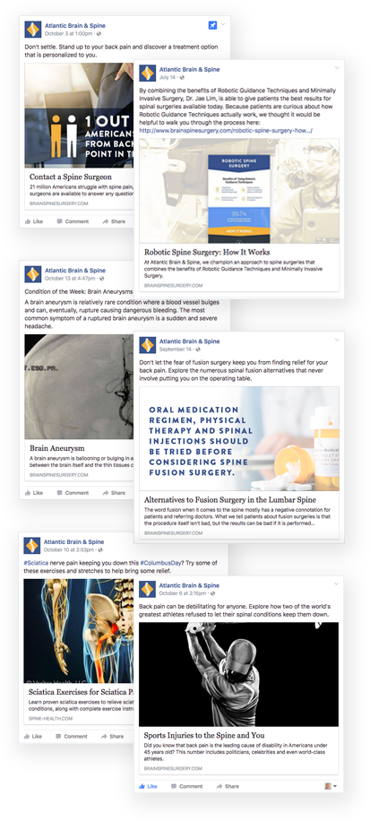 Facebook feeds collage